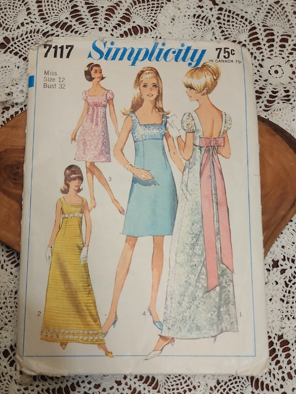 1967 Simplicity Sew Pattern Women's Maxi & Short Dress Pattern